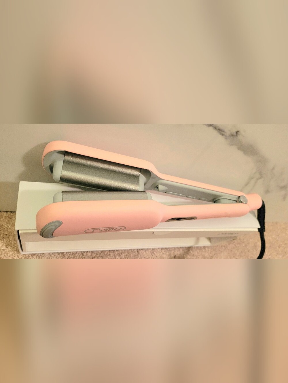 TYMO Rovy Compact Wave Curling Iron Pink Size 1 Inch